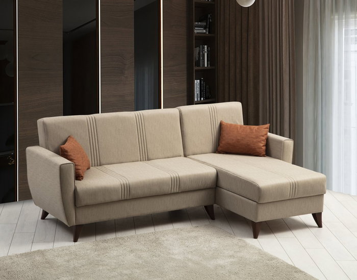 Atelier Del Sofa Zaden Sofá Cama Esquinero Beige